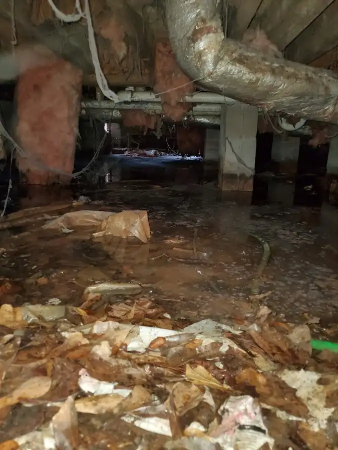 Crawl space flood assessment for Commercial Water Damage Restoration in Wright